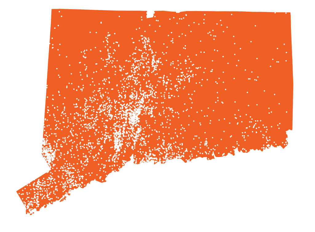 Connecticut Map O.J. Mann Electric Generators