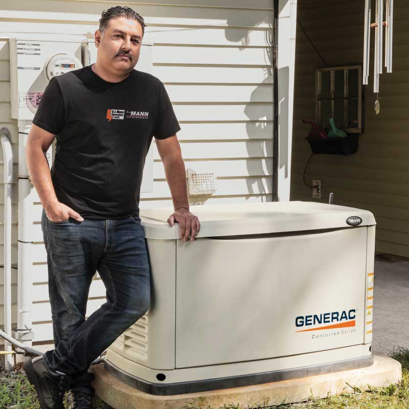 O.J. Mann Technician Generac Generator